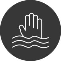 Sinking Line Inverted Icon Design vector