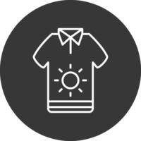 Tshirt Line Inverted Icon Design vector