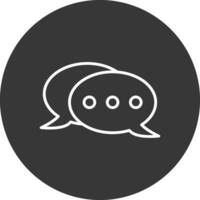 Messages Line Inverted Icon Design vector