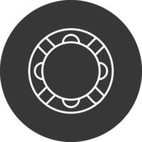 Rubber Ring Line Inverted Icon Design vector