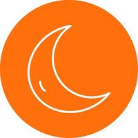 Moon Multi Color Circle Icon vector