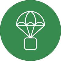 Parachute Multi Color Circle Icon vector