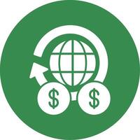 Global Finance Multi Color Circle Icon vector