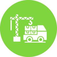 Loader Work Multi Color Circle Icon vector