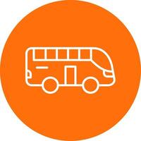 Tour Bus Multi Color Circle Icon vector