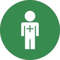 Male Patient Multi Color Circle Icon vector