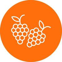 Grapes Multi Color Circle Icon vector