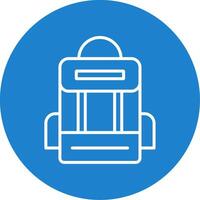 Backpack Multi Color Circle Icon vector