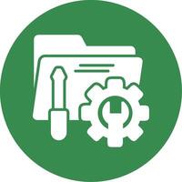 Tech Services Multi Color Circle Icon vector