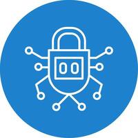 Security Multi Color Circle Icon vector