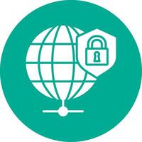 Global Security Multi Color Circle Icon vector