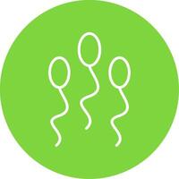 Sperm Multi Color Circle Icon vector