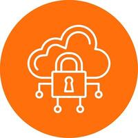 Data Secure Multi Color Circle Icon vector