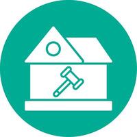 Home Bid Multi Color Circle Icon vector