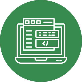 Code Multi Color Circle Icon vector