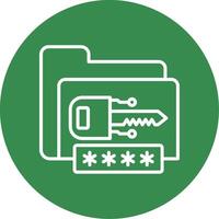 Encryption Multi Color Circle Icon vector