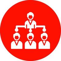 Company Structure Multi Color Circle Icon vector