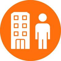 Rasidential Area Multi Color Circle Icon vector