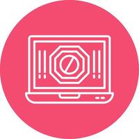 Ad Blocker Multi Color Circle Icon vector