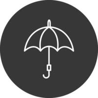 Umbrella Line Inverted Icon Design vector