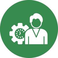 Working Hours Multi Color Circle Icon vector