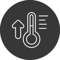 Thermometer Line Inverted Icon Design vector