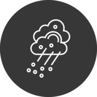 granizo línea invertido icono diseño vector