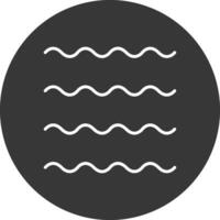 Waves Line Inverted Icon Design vector