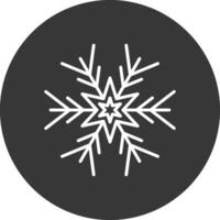 copo de nieve línea invertido icono diseño vector