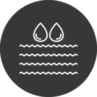 Water Line Inverted Icon Design vector