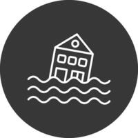 House Line Inverted Icon Design vector