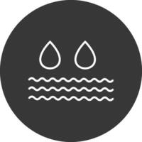 agua línea invertido icono diseño vector