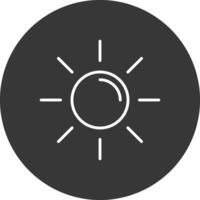 Sun Line Inverted Icon Design vector