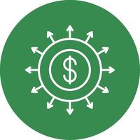 Budget Spending Multi Color Circle Icon vector