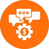 Business Dialog Multi Color Circle Icon vector