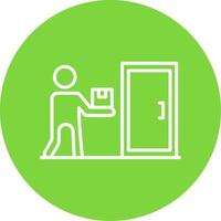 Door To Door Delivery Multi Color Circle Icon vector