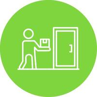 Door To Door Delivery Multi Color Circle Icon vector