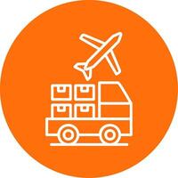 Logistic Service Provider Multi Color Circle Icon vector