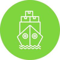 Ship By Sea Multi Color Circle Icon vector