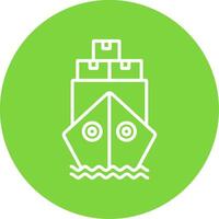 Ship By Sea Multi Color Circle Icon vector