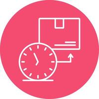 On Time Deliveries Multi Color Circle Icon vector