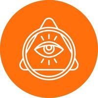 Eye Of Providence Multi Color Circle Icon vector