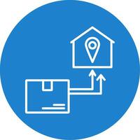 Direct Delivery Multi Color Circle Icon vector