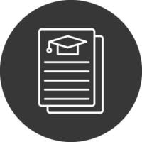 Notes Line Inverted Icon Design vector