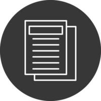 Notes Line Inverted Icon Design vector