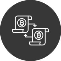 Disturbuted Ledger Line Inverted Icon Design vector