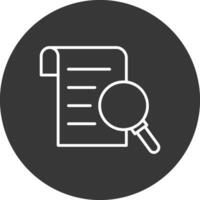 Research Report Line Inverted Icon Design vector