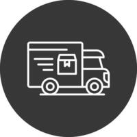 Delivery Service Line Inverted Icon Design vector