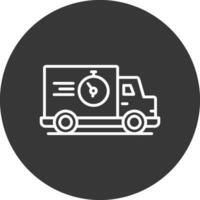 Fast Delivery Line Inverted Icon Design vector