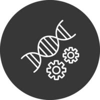 Genetics Line Inverted Icon Design vector